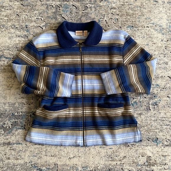 Vintage zip up oversized fleece zip up - Picture 1 of 5